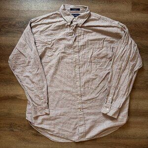 Daniel Cremieux Casual Button Down Mens XL Red & Blue Plaid Formal Dress Shirt